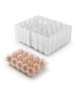 40 Pack Plastic Egg Cartons Cheap Bulk 1 Dozen Clear Empty Egg Cartons For Chicken Eggs 3X5 Grids Reusable Egg Carton For Fami