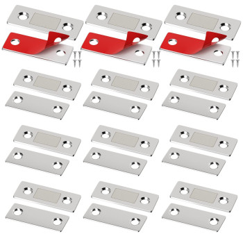 Cabinet Magnetic Jiayi 12 Pack Ultra Thin Catch Stainless Steel Magnet Door Latch Adhesive Drawer Magnet Catch For Kitchen Cabin