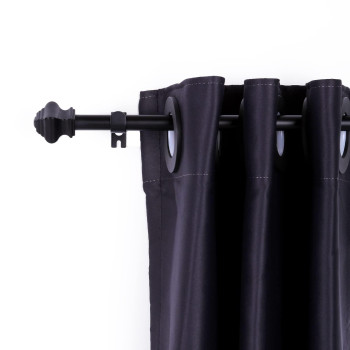 Thestoa Curtain Rods For Windows 3248 Inch 58Black Curtain Rods 2 Pack Heavy Duty Curtain Rods For Bedroom Living Room O