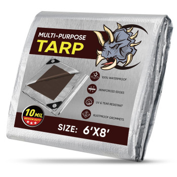 Ticonn Heavy Duty Tarp Cover Extra Thick Tarps Waterproof Tear And Rip Proof Uv Resistant Tarpaulin With Reinforced Grommets An