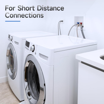 Juwo 4 Ft Washing Machine Hoses With 90 Degree Elbow 34 Fht Stainless Steel Washer Hoses For Shortdistance Washer Water Su