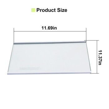 Upgraded W11130202 Freezer Glass Shelf Fridge Tempered Glass Shelf For Whirlpool Freezer Shelf Replacement Refrigerator Glass