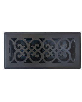 Sierra Grates 4 X 10 Victorian Design Steel Floor Register In Cast Iron Black Finish Vent Covers For Home Floor Decorativ