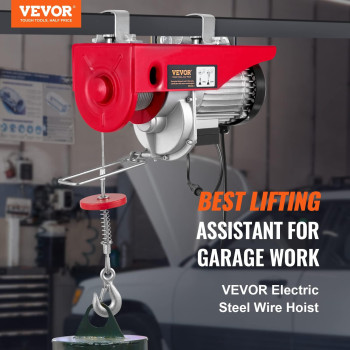 Vevor 2200Lbs Electric Hoist With Wireless Remote Control 110V Electric Hoist With Remote Control 40Ft20Ft Lifting Height Pu