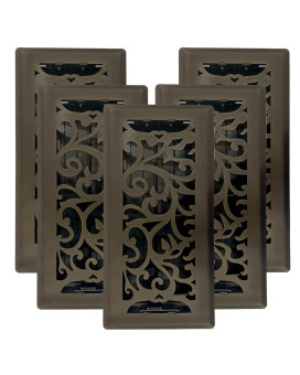 Sierra Grates 4 X 10 Floral Design Floor Register In Metallic Bronze Finish Vent Covers For Home Floor Decorative Air Ven