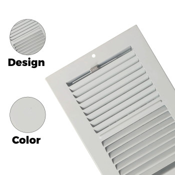 4 Pcs Sierra Grates Premium 4 X 12 2 Way Design Wall Ceiling Register In Galcier White Finish Vent Covers For Wall And