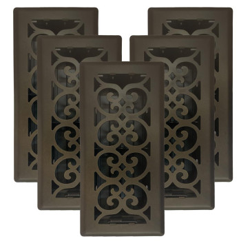 Sierra Grates 4 X 10 Victorian Design Floor Register In Metallic Bronze Finish Vent Covers For Home Floor Decorative Air