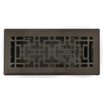 Sierra Grates 4 X 10 Oriental Design Floor Register In Metallic Bronze Finish Vent Covers For Home Floor Decorative Air V