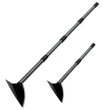 Hoe Garden Tool Long Handle 60 Inch Long Triangle Hoe Manual Weeder Heavy Duty Landscaping Triangle Weeding Hoe For Gardening W