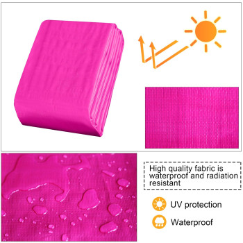 Starpyng12 Mil Pinksilver 16X20 Feet Tarpheavy Duty Poly Tarpcover Waterproof Uv Resistant Weather Resistant Cover Cars