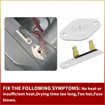 8577274 Dryer Thermistor 3392519 Dryer Thermal Fuse Replacement Part Compatible With Whirlpool Kenmore Maytag Dryers Replaces Fo