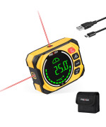 Prexiso 3In1 Digital Angle Gauge Magnetic With Laser Level Rechargeable Digital Level 090 0180 Range Angle Finder With