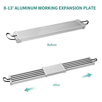 Yitahome 813Ft Telescoping Plank Aluminum Work Plank Aluminum Extension Plank 440Lbs Capacity Aluminum Scaffolding Plank With