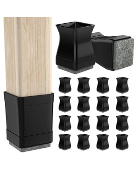 Square Chair Leg Floor Protectors 16Pcs Silicone Chair Floor Protectors For Hardwood Chair Legs Caps To Prevent Floor From Scr