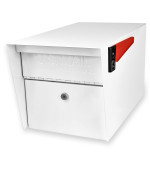 Mail Boss 7509 Mail Manager Curbside Locking Security Mailbox Alpine White