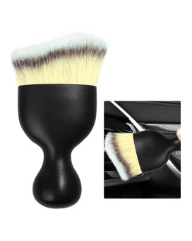 Ziciner Car Detailing Brush Curved Soft Bristles Auto Removal Dust Collectors Universal Vehicle Dashboard Air Conditioner Ven