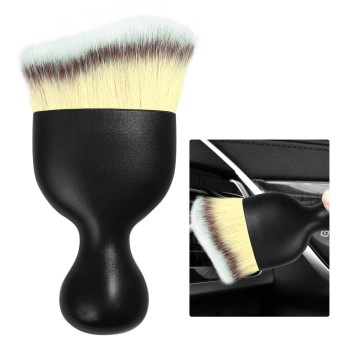 Ziciner Car Detailing Brush Curved Soft Bristles Auto Removal Dust Collectors Universal Vehicle Dashboard Air Conditioner Ven