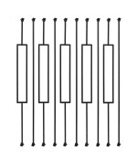 Sidasu 10 Pack Iron Balusters Staircase Rectangular Hollow Stair Spindles Square Iron Spindles 12 Balusters For Staircase Int