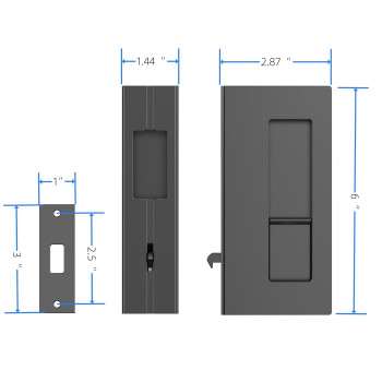 Privacy Pocket Door Lock With Pull Wooden Sliding Door Handle For 138 Thickness Door Replace Old Or Damaged Pocket Door Har