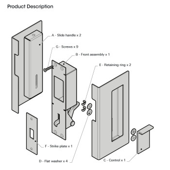 Privacy Pocket Door Lock With Pull Wooden Sliding Door Handle For 138 Thickness Door Replace Old Or Damaged Pocket Door Har