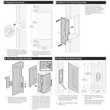 Privacy Pocket Door Lock With Pull Wooden Sliding Door Handle For 138 Thickness Door Replace Old Or Damaged Pocket Door Har