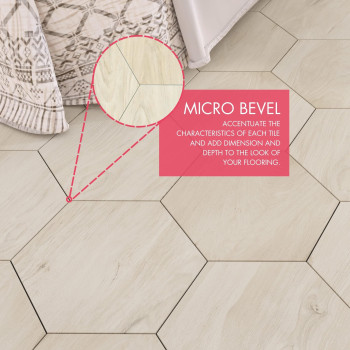 Basecore Hex Hexagon Vinyl Flooring Pistachio 575 Diy Self Adhesive Textured Modern Floor Tile Peel Stick Tile 36Pcs215S