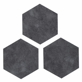 Basecore Hex Hexagon Vinyl Flooring Dark Gray 575 Diy Self Adhesive Textured Modern Floor Tile Peel Stick Tile 36Pcs215S