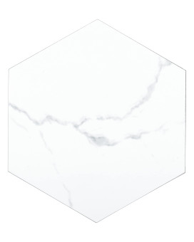 Basecore Hex Hexagon Vinyl Flooring White Marble 575 Diy Self Adhesive Textured Modern Floor Tile Peel Stick Tile 36Pcs21