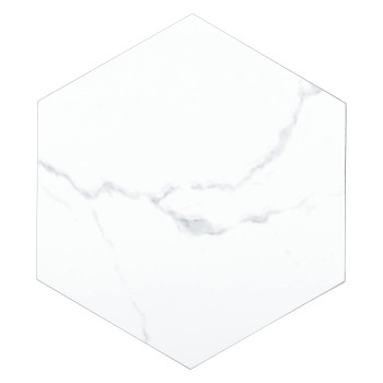 Basecore Hex Hexagon Vinyl Flooring White Marble 575 Diy Self Adhesive Textured Modern Floor Tile Peel Stick Tile 36Pcs21