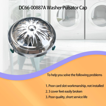 2024 Upgradedc6600887A Washer Pulsator Cap For Samsung Washing Machine Replace Dc6600887B Wa52M7750Awa4 Wa52M7750Ava4 2Year