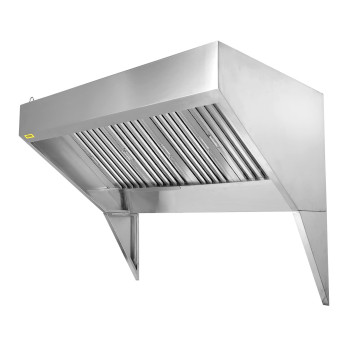 Vevor Commercial Exhaust Hood 9Ft Food Truck Hood Exhaust 201 Stainless Steel Concession Trailer Hood With 4 Detachable Ushap