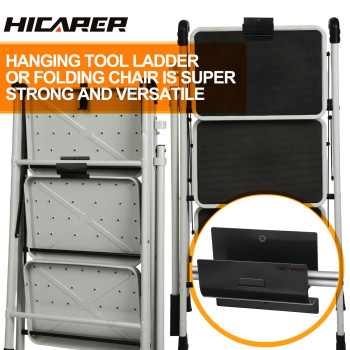 Hicarer 3 Pcs Ladder Hanger Steel Wall Mount Wheelbarrow Hanger Heavy Duty Utility Ladder Hooks For Garage Wall Versatile Garage