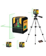 Prexiso Laser Level With Tripod 100Ft Dual Modules Self Leveling Cross Line Laser Level Green Line Leveler Tool For Floor Tile