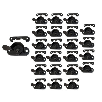 Qcaa Steel Window Sash Lock Ctc 2 Black 24 Pack Made In Taiwan