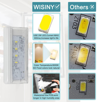 Wisiny W10515057 Refrigerator Led Light Compatible For Whirlpool Wrs325Fdam04 Freezer Light Wrs325Fdam02 Light Wrs322Fdam04 Ligh