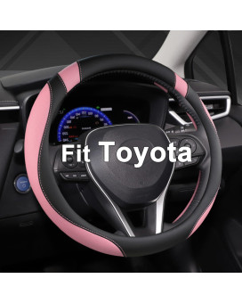 West Llama Customized Auto Car Steering Wheel Cover For Toyota Rav4 Corolla Camry Highlander Blackpinkstandard Size