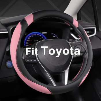 West Llama Customized Auto Car Steering Wheel Cover For Toyota Rav4 Corolla Camry Highlander Blackpinkstandard Size