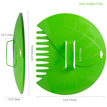 Eastrans 2Set Leaf Scoops And Hand Rakes Leaf Claws For Picking Up Leaves Grass Clippings And Lawn Debris Light Green 4Pcs