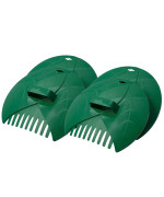 Eastrans 2Set Leaf Scoops And Hand Rakes Leaf Claws For Picking Up Leaves Grass Clippings And Lawn Debris Dark Green 4Pcs