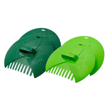 Eastrans 2Set Leaf Scoops And Hand Rakes Leaf Claws For Picking Up Leaves Grass Clippings And Lawn Debris Light Greendark Green