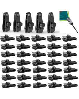 Tarp Clips Heavy Duty Lock Grip 40 Pcs Tarp Clips Awning Clamp Thumb Screw Fixed Clip For Tarp Tents Tarpaulin Canvas Pool Cove