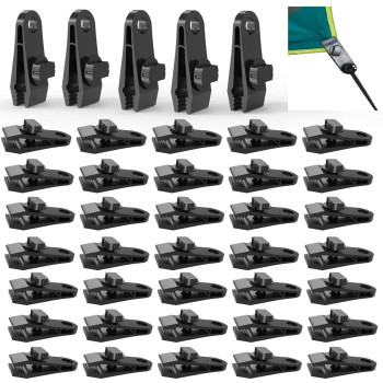 Tarp Clips Heavy Duty Lock Grip 40 Pcs Tarp Clips Awning Clamp Thumb Screw Fixed Clip For Tarp Tents Tarpaulin Canvas Pool Cove