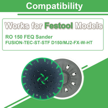 Upgraded 202461 Soft Sanding Pad Compatible With Festool Ro 150 Feq Sander 6Inch 150Mm 1Pack