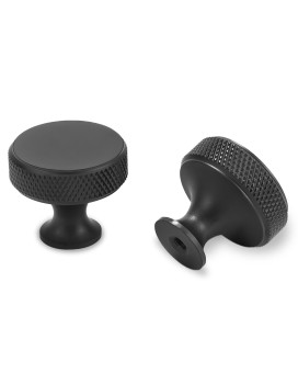 Povefonk 10 Pack Matte Black Kitchen Cabinet Knobs Knurled Cabinet Knobs Black Drawer Knobs Kitchen Cabinet Hardware Kitchen Han