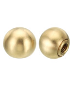 Patikil 175Mm Brass Ball Lamp Finials Caps Knob 2 Set Lamp Shade Decoration Screw Cap Nuts For Furniture Lighting