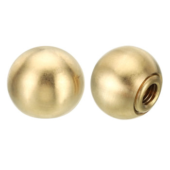 Patikil 175Mm Brass Ball Lamp Finials Caps Knob 2 Set Lamp Shade Decoration Screw Cap Nuts For Furniture Lighting