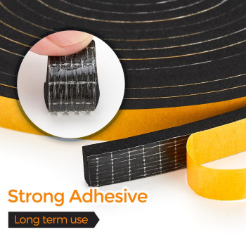 Weather Stripping Door Seal Strip 12W X 14T Door Insulation Strip High Density Foam Tape For Door Frame Window 26Ft Leng