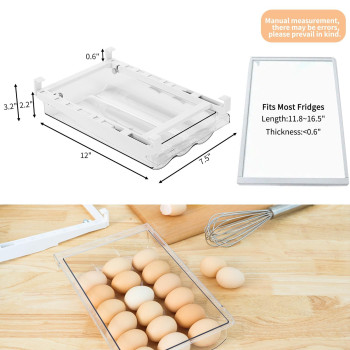 Moretoes Egg Holder For Refrigerator Fridge Organization Egg Container For Refrigerator Fridge Egg Drawer Organizer Holder Tr