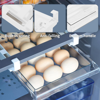 Moretoes Egg Holder For Refrigerator Fridge Organization Egg Container For Refrigerator Fridge Egg Drawer Organizer Holder Tr