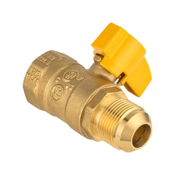 Pack Of 5 Efield 34Inch Fip X 58Inch Od Flare Straight Gas Brass Ball Valve Connector With Quarterturn Lever Handle Csa